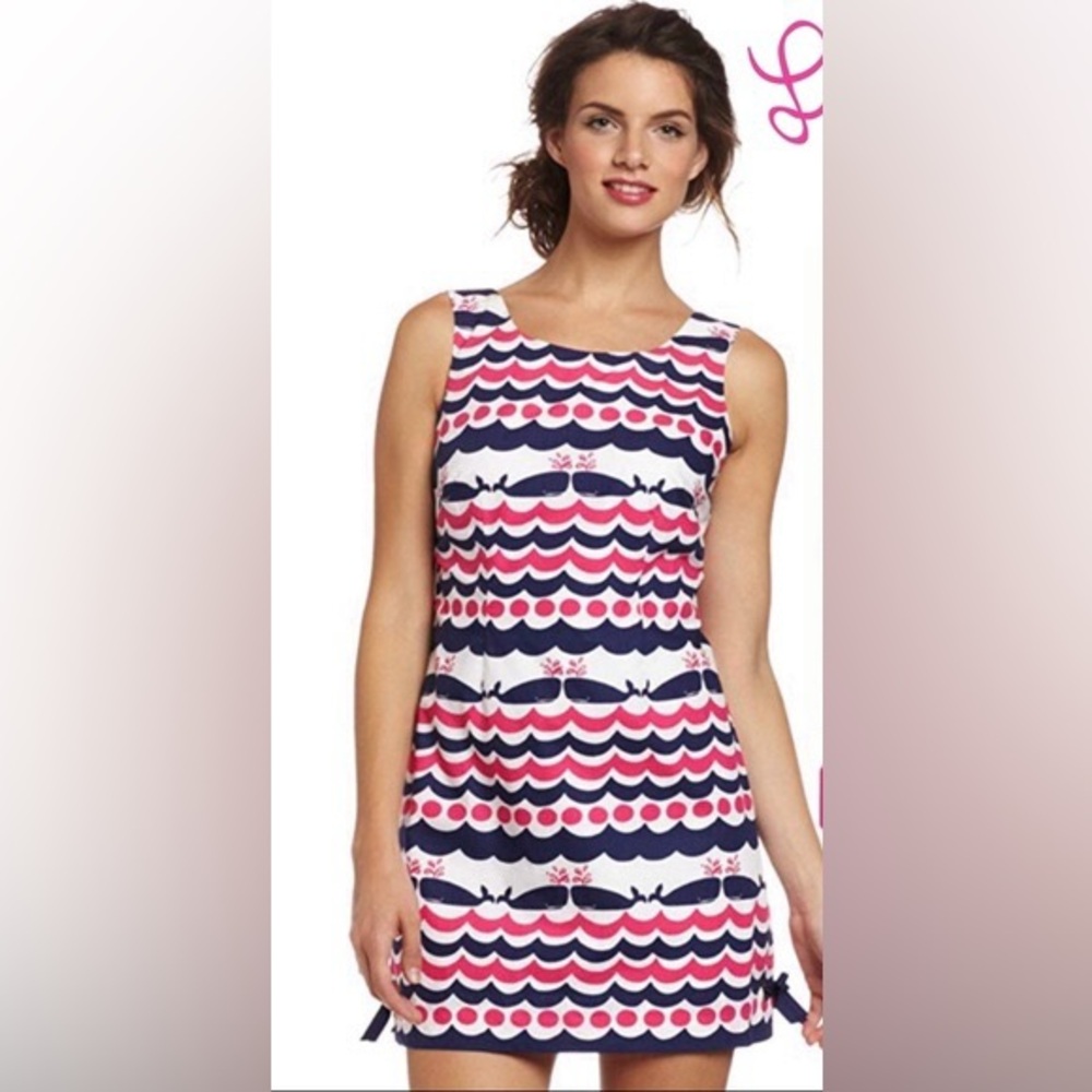 Lilly Pulitzer Whale Tails Delia Shift Dress
